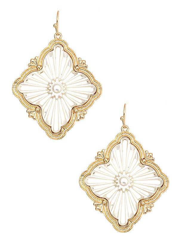 MOROCCAN LINE CUT OUT DANGLE EARRING 195188 for wholesale by anbfashion