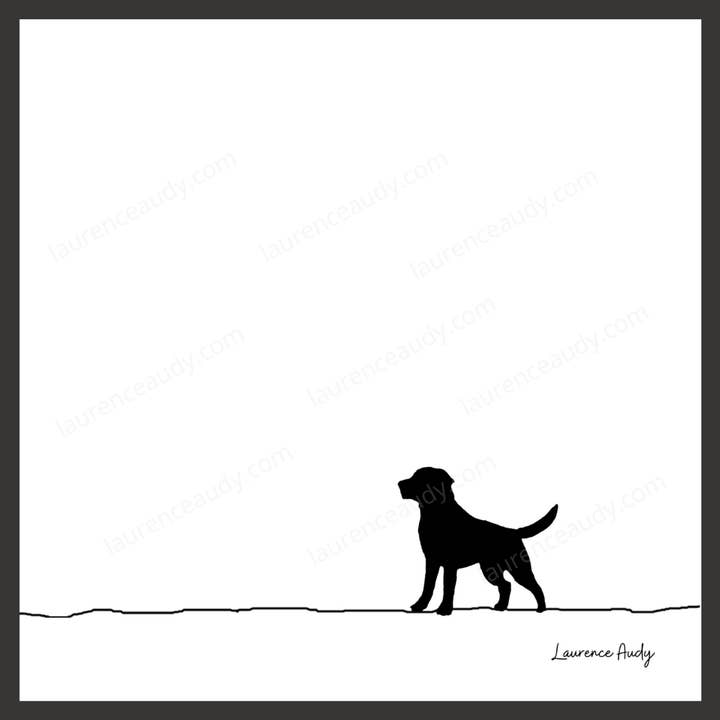 Display minimalist drawing Labrador dog for wholesale by LAURENCE AUDY CROQUIS