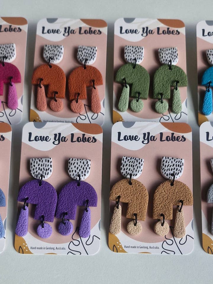 Jade Statement Dangles - Winter Bloom for wholesale by Love Ya Lobes