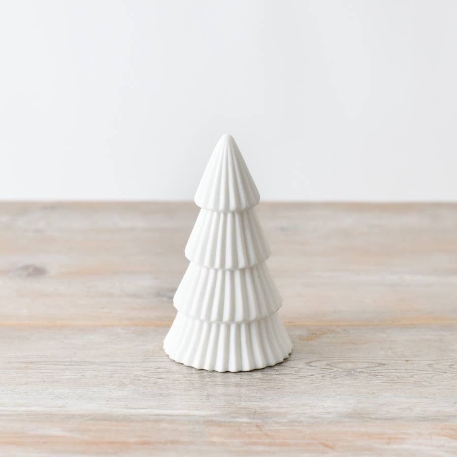 Gainsborough Giftware x Portland Living - Wholesale Christmas Decoration - Matte White Tree Ornament, 17cm0