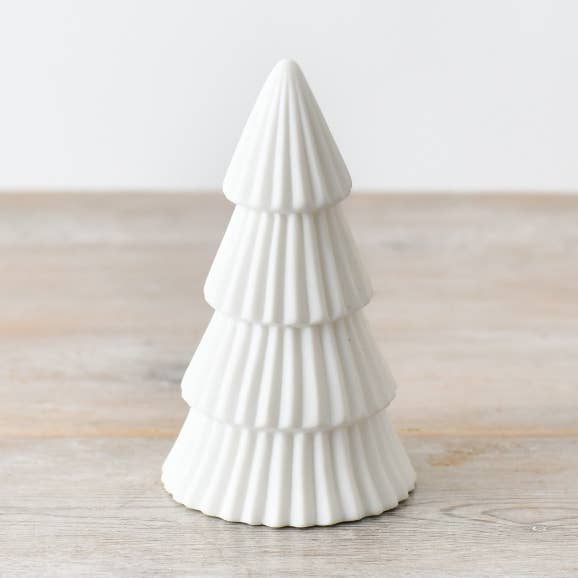 Gainsborough Giftware x Portland Living - Wholesale Christmas Decoration - Matte White Tree Ornament, 17cm0
