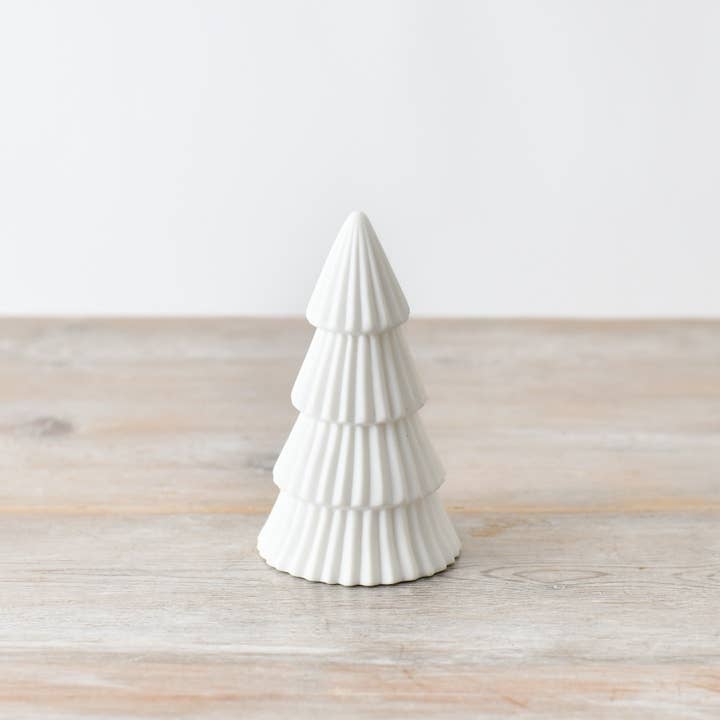 Matte White Tree Ornament, 17cm for wholesale by Gainsborough Giftware x Portland Living