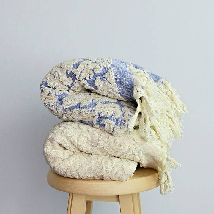 Tyrkisk håndklæde håndlavet, Damask Jacquard badehåndklæde, 100% for engroshandel hos Buld&Co.