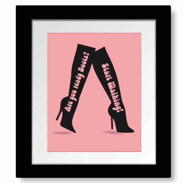 These Boots Are Made for Walkin' by Nancy Sinatra - 60s Art for wholesale by Song Lyrics Art