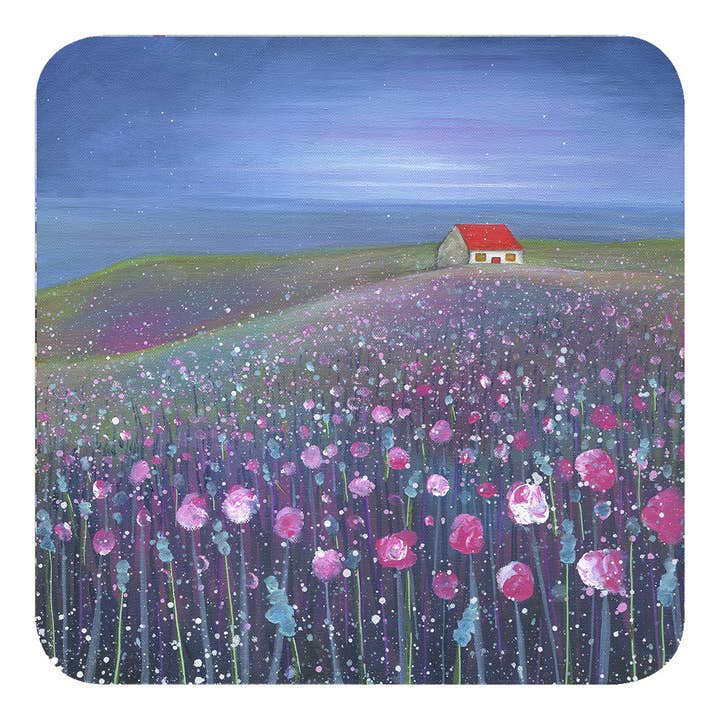 Tranquil Cottage Coaster for wholesale by Emily Ward Art