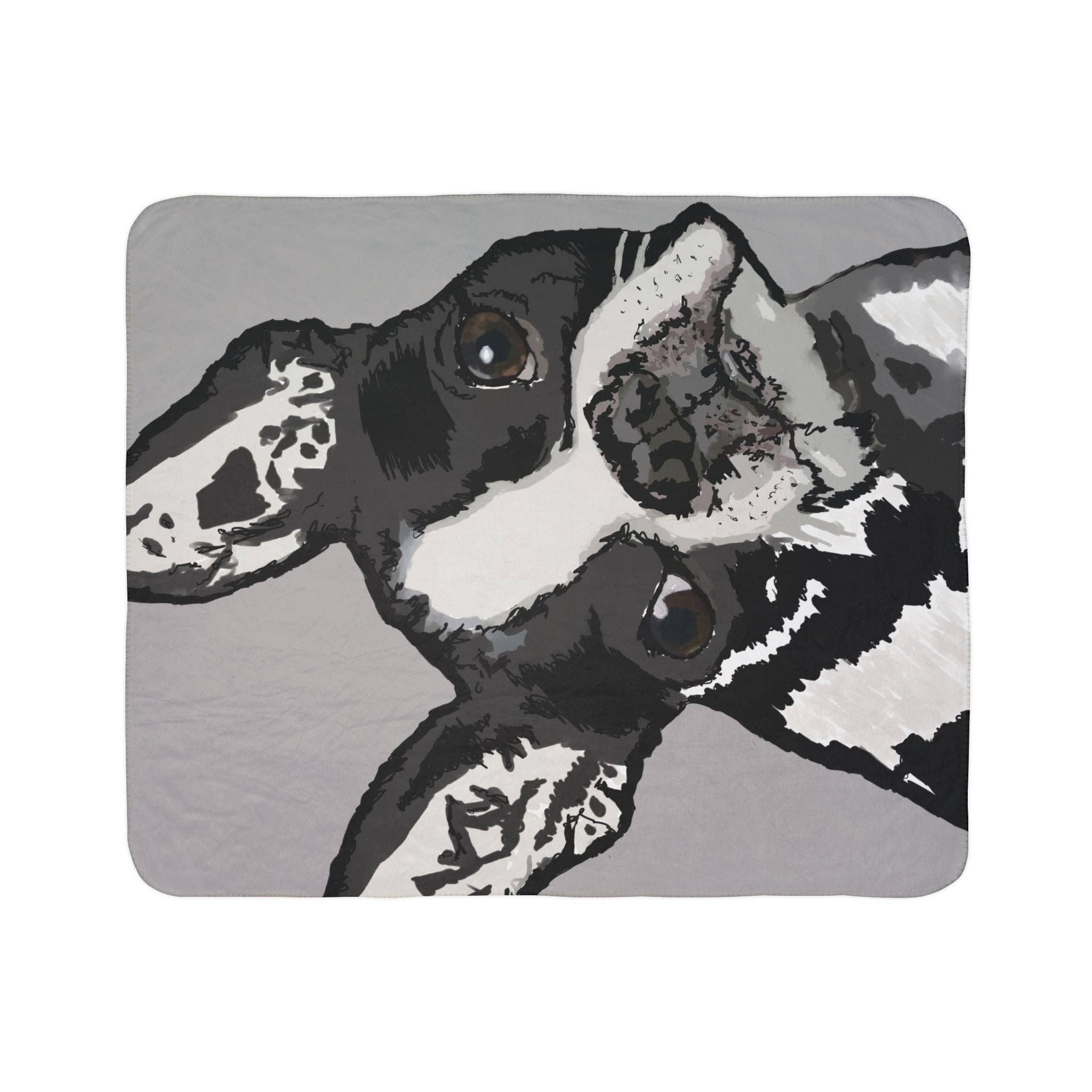 Blue Cava - Wholesale Throw Blanket - Cozy Boston Terrier Dog Lover Fleece Sherpa Blanket2