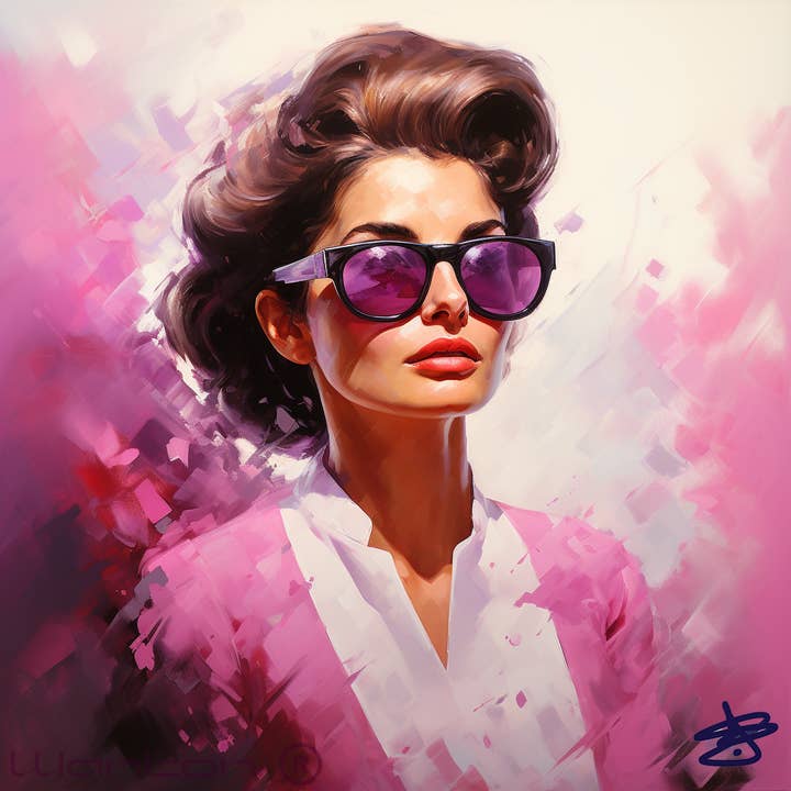 Jackie O Water Color Wall Street Art for wholesale by Chateau Wanton