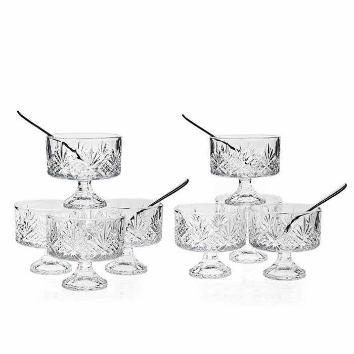 Godinger - Wholesale Appetizer Serveware - Dublin Crystal Tasters Trifle 16 Piece Set1