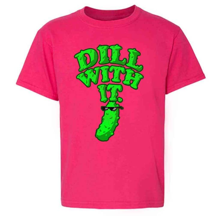 Dill With It Pickle Funny Kids & Youth Tee for wholesale by Pop Threads