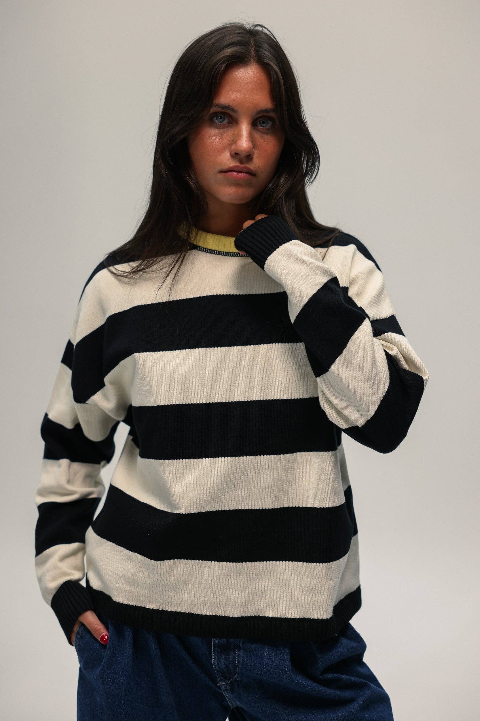 NWHR - Wholesale Knit Sweater - Women's - Jersey Stripes4