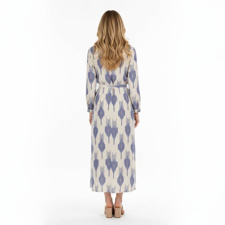 Cream Anais Women's Shirtdress La Creme Ikat for wholesale on Faire4