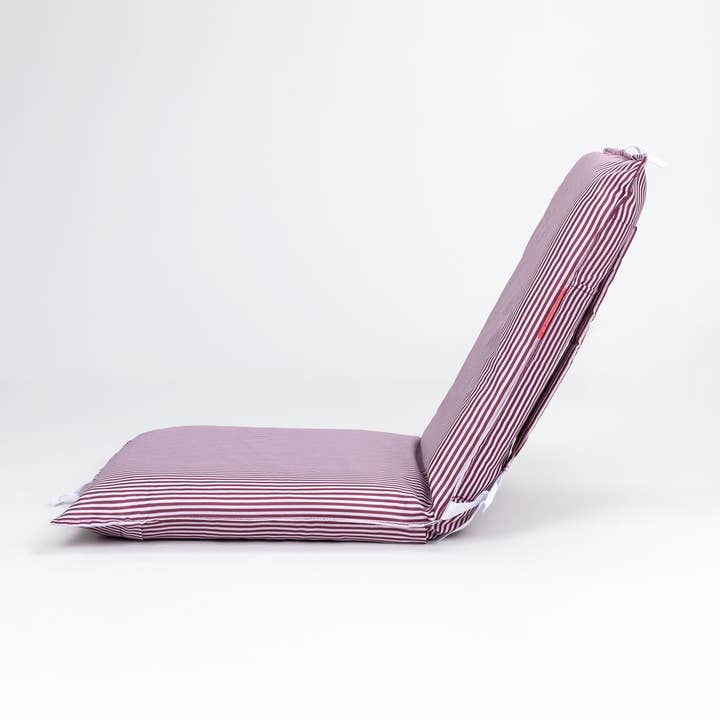 Flamingueo - Wholesale Beach Accessories - Foldable maroon beach chair with stripes3