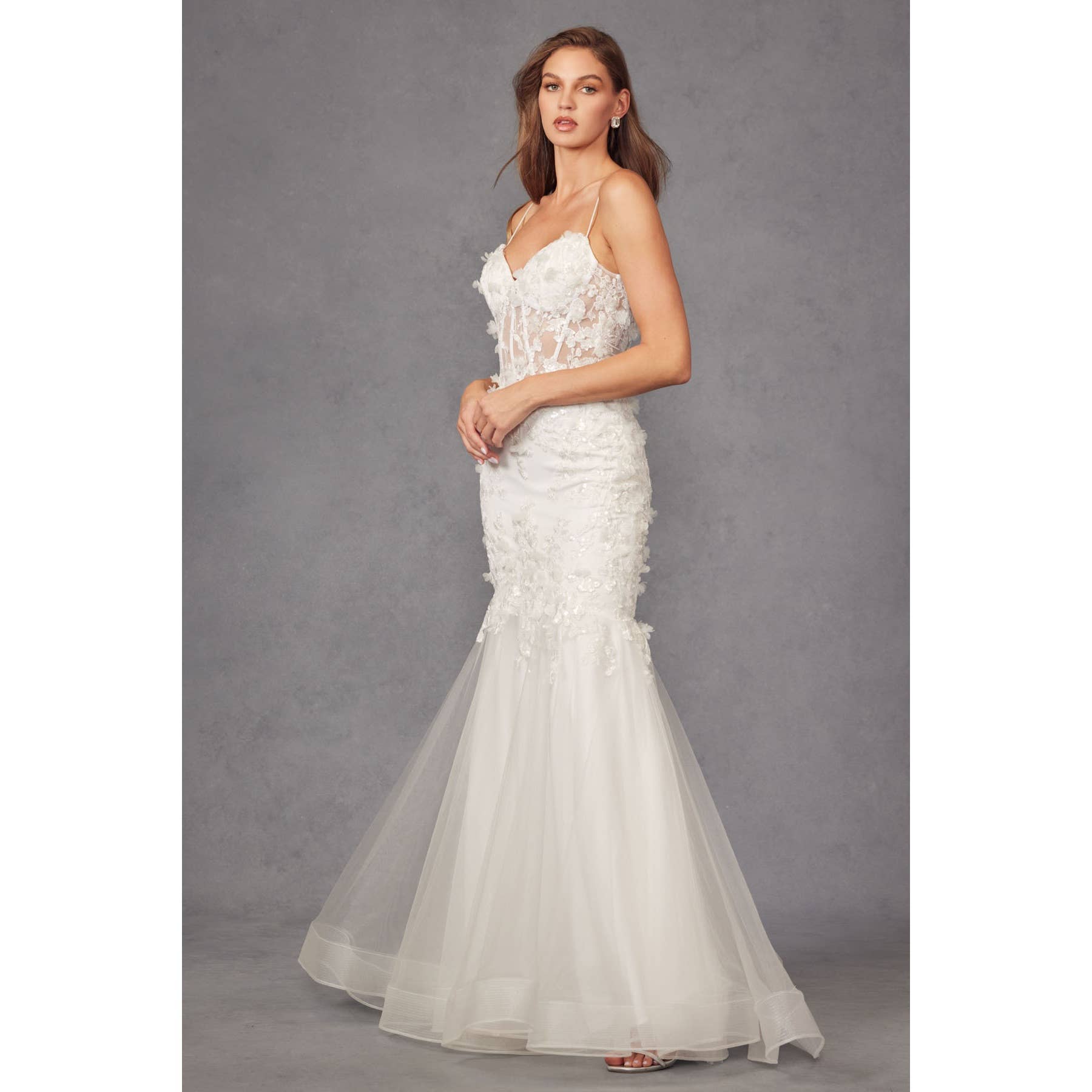 Juliet - Wholesale Gown - Women's - FITTED LACE MERMAID CORSET WEDDING GOWN  JT2469KW5