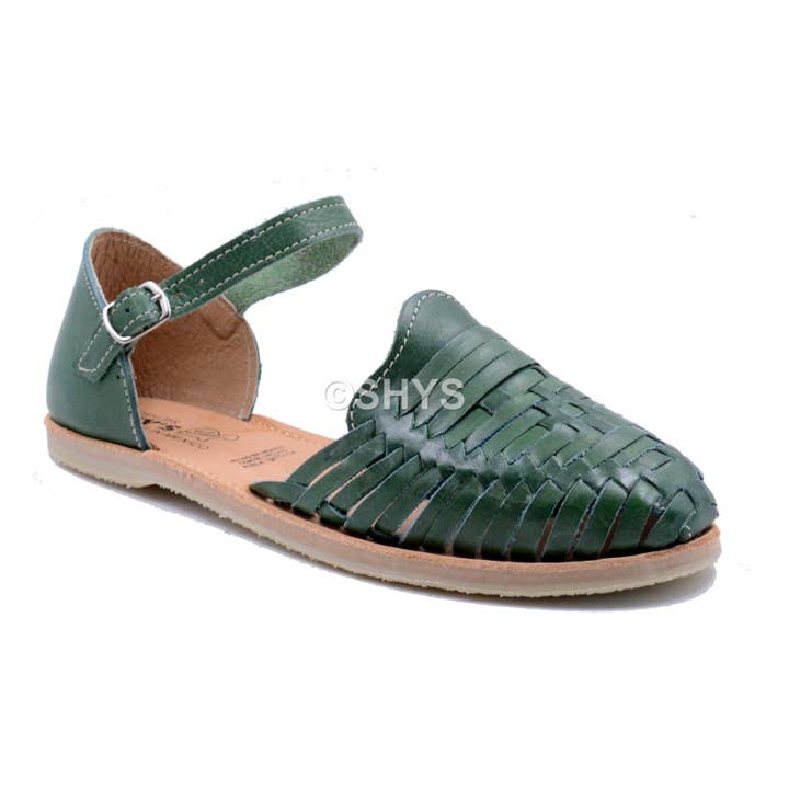 Läder mexikanska sandaler för kvinna grön Dds-075-2 för wholesale av SHYS