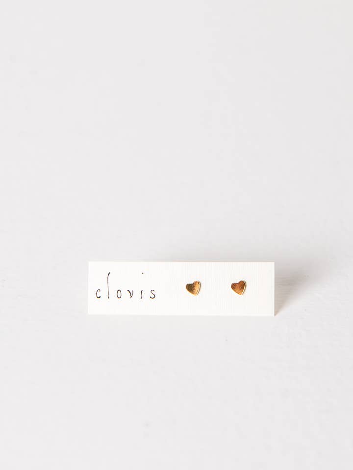 Tiny Heart Stud Earrings for wholesale by Clovis Jewelry