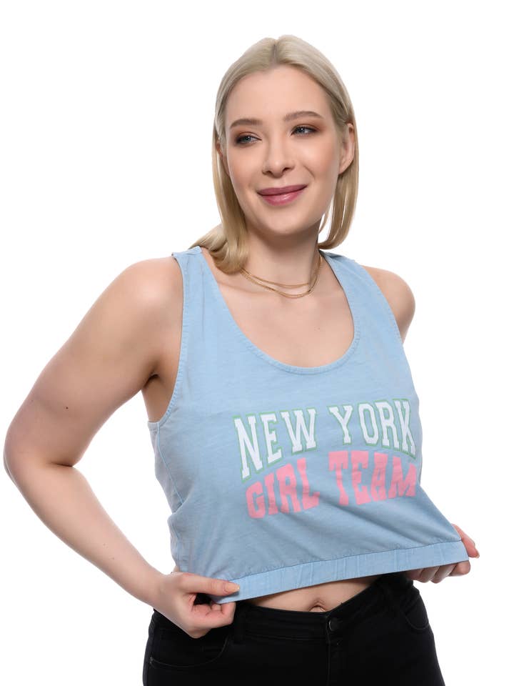 New York Pastel Low Crop Top for wholesale by Style Snatch