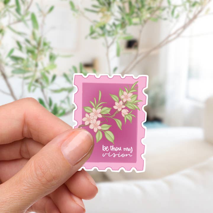 Be Thou My Vision Stamp Sticker for wholesale by Couch McDoodles