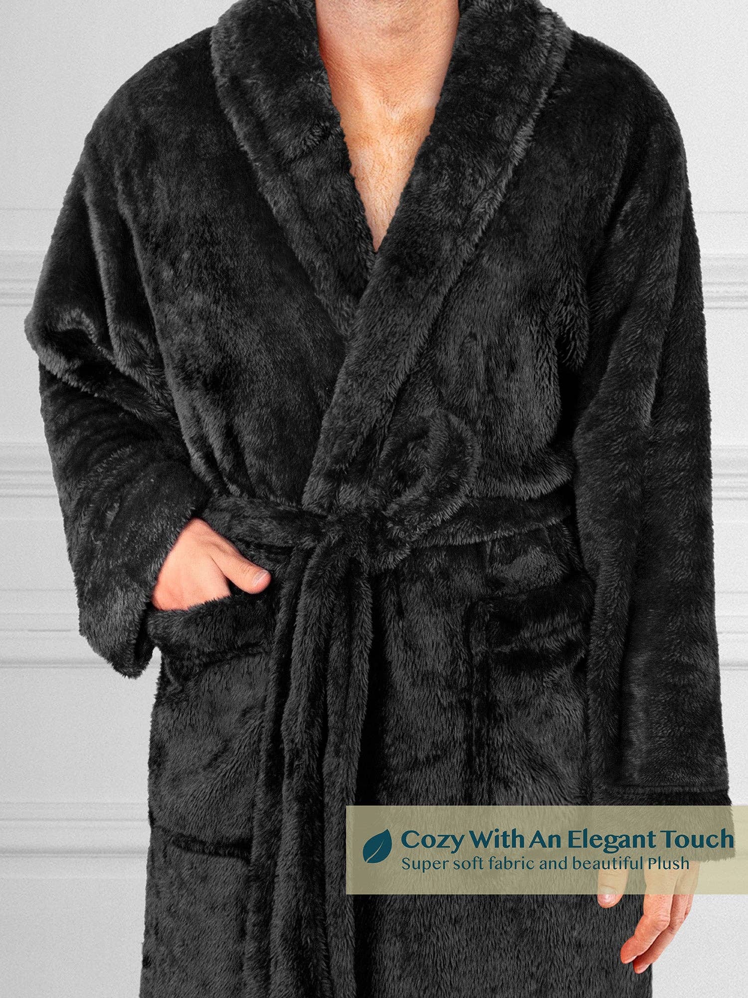 Pavilia - Wholesale Robe - Men's - Men's Sherpa Fluffy Robe5
