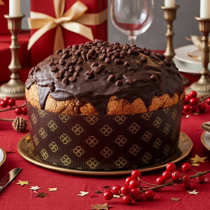 Siciliansk håndlavet panettone med mørk chokolade for engroshandel hos The Sicily Essence