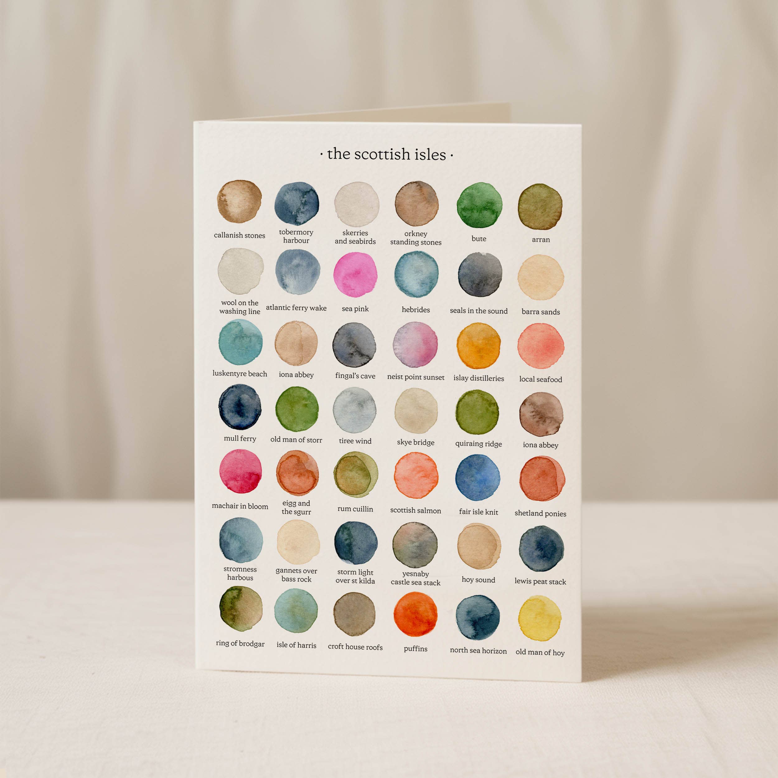 By Tilly – Cartão de saudação diária por atacado – O Cartão de Cumprimentos As Cores das Ilhas Escocesas0