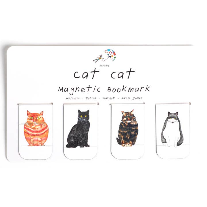 Natchie - Wholesale Bookmark - Cat Cat Magnetic Bookmarks