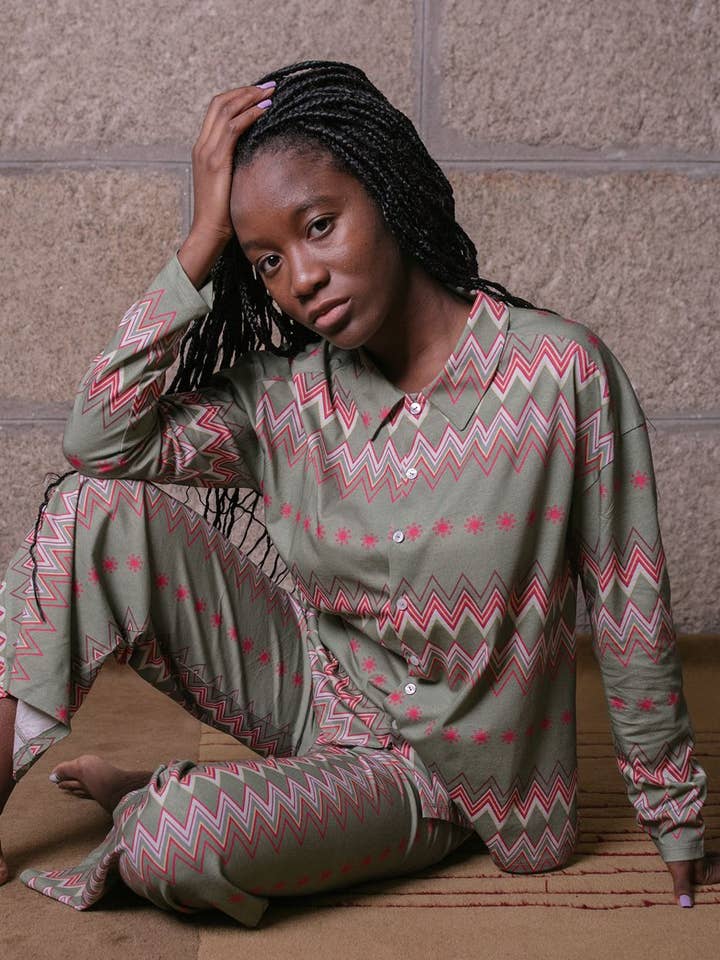 Geometriske brede bukser for engroshandel hos Iniqual