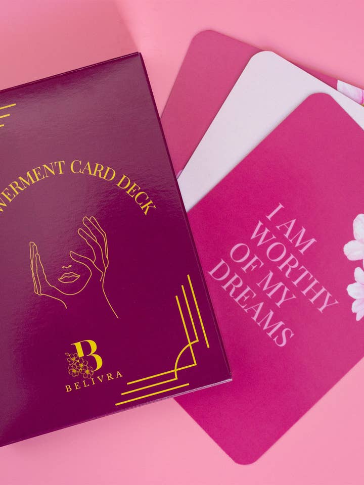 Cherry Blossom Affirmation Card Deck for Women for wholesale by Belivra LLC