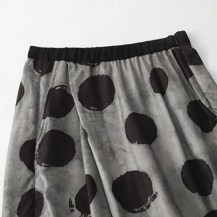 Whisper Mint - Vente Pantalon – femme - Pantalon large à pois pour femme - Idéal pour l'été1