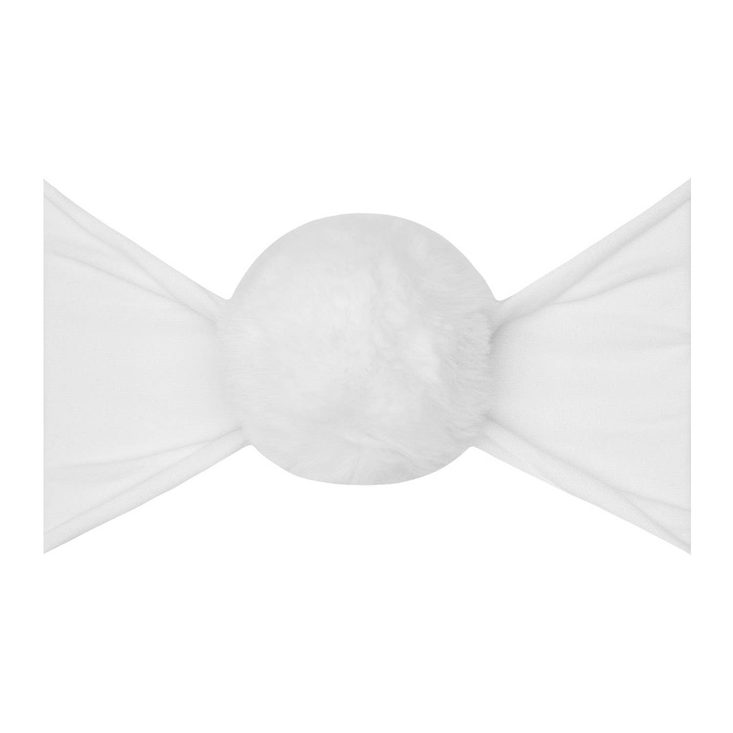 Baby Bling Bows – Laço para o cabelo – Bebé por atacado – Banda de cabeça de nylon macio Baby Bling® Faux Fur Pom1