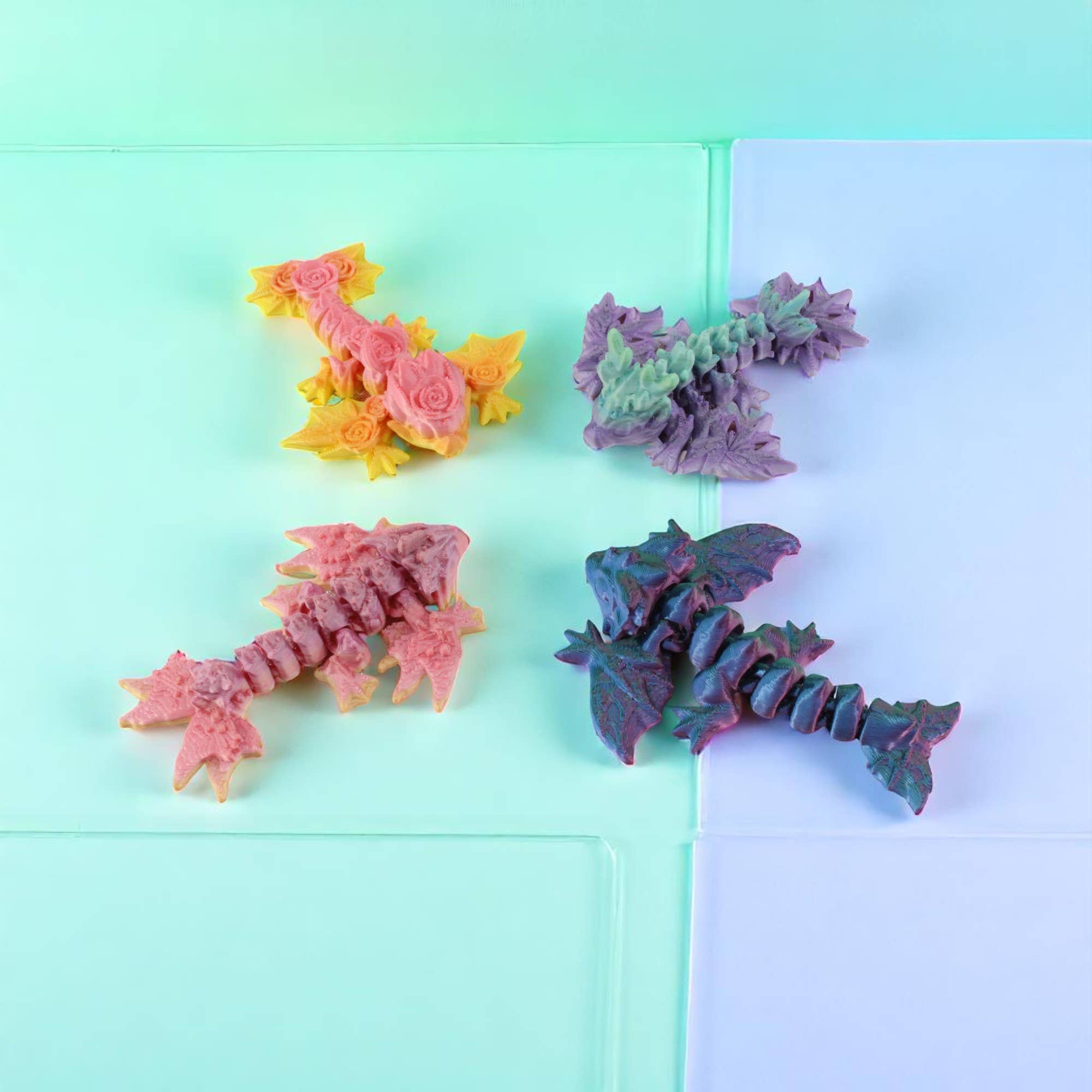 PowerTRC 3D Print - Wholesale Fidget Toy - Kids - 3D Printed Cute Baby Dragon Wyverns, 10 Pack | Mixed Color7