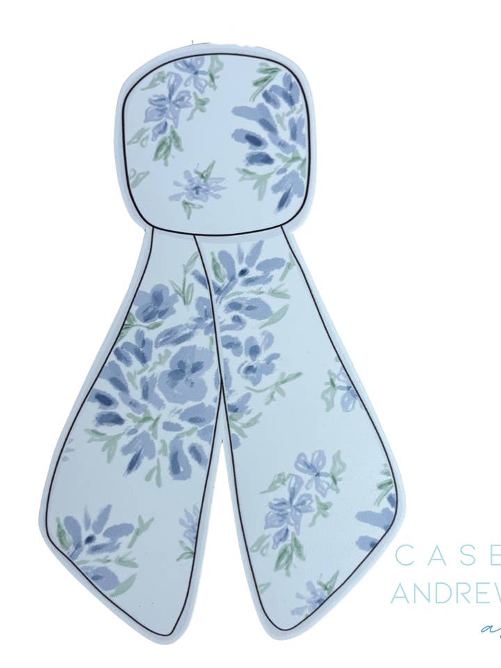 Blommig Grandmillennial Säsongsbetonad Sash för Boxwood Krans Dörrhängare för wholesale av Casey Andrews Art