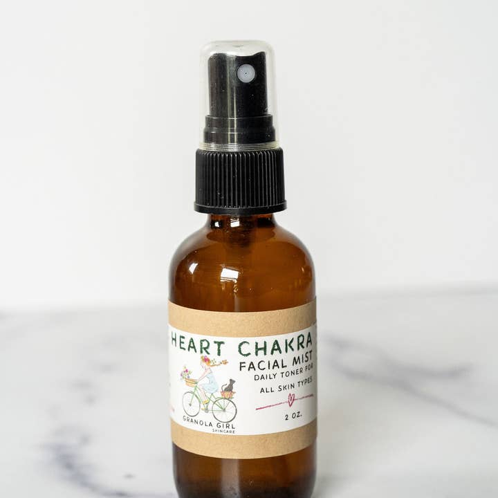 Granola Girl Skincare - Wholesale Facial Toner - Heart Chakra Mist- Rose & Lavender Facial Toner