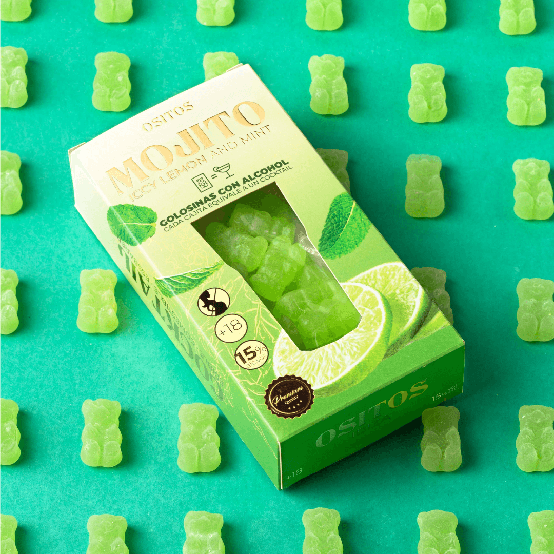 Gudis - Wholesale Gummy - Gummies C/Alcohol - Mojito Cocktail Box 70g2