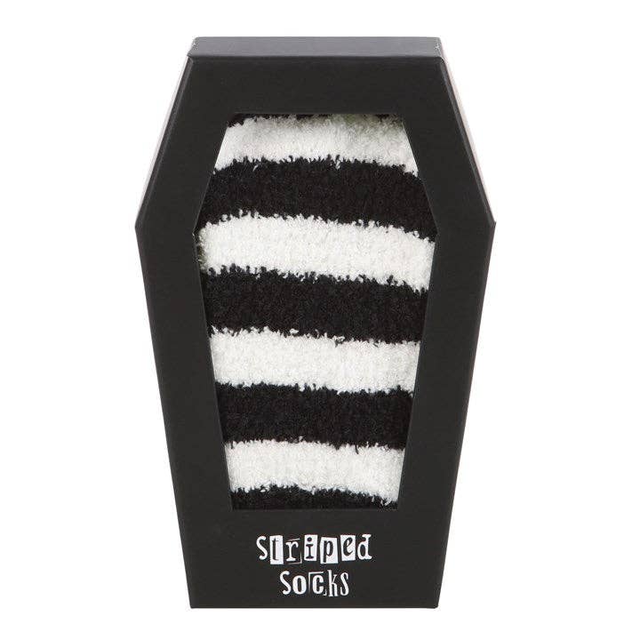 Something Different Wholesale - Wholesale Socks – Women's - Gothic Striped Halloween Socks in Coffin Gift Box4
