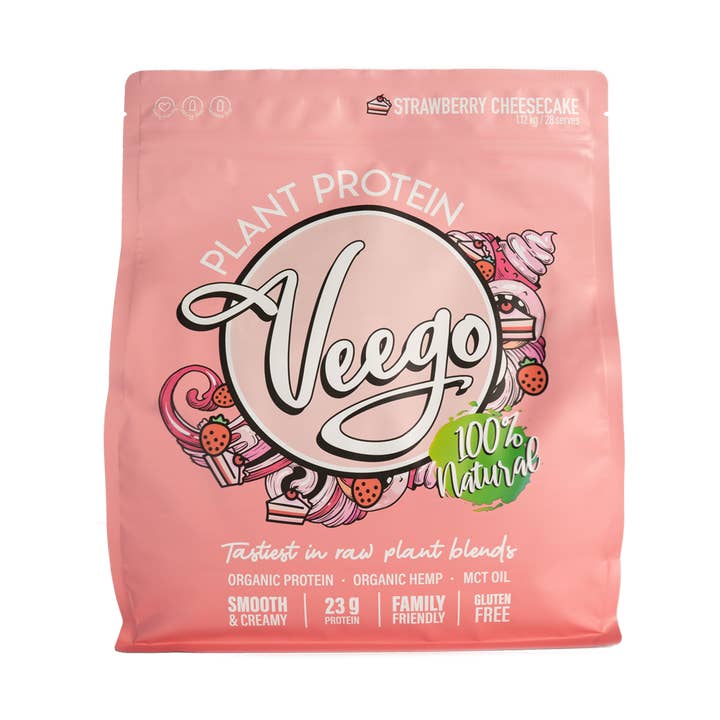 Veego Plant Protein Powder - Strawberry Cheesecake for wholesale by Tribeca Health