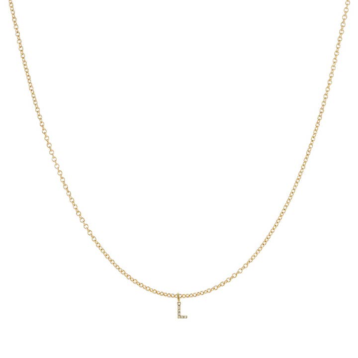 Mini Custom Diamond Initial Necklace for wholesale by Love Me Knots Hawaii