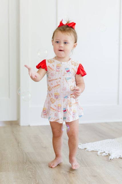 Sweet Bay Clothing – wholesale Bodysuit (non-footed) – Baby – Baseball Snacks Bodysuit Twirl1