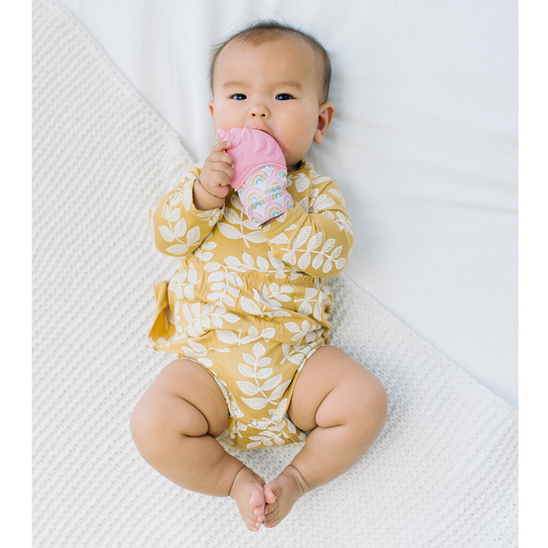 silicone teething mitten