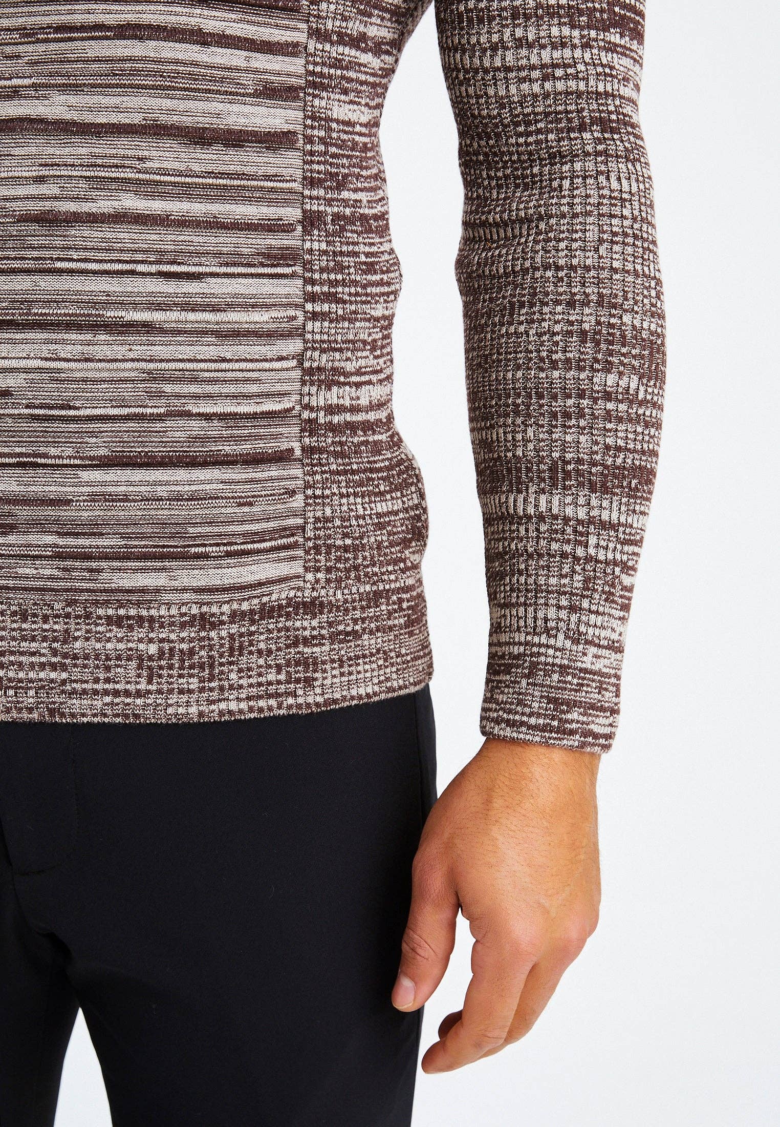 Leif Nelson GmbH - Wholesale Knit Sweater - Men's - Men's Knit Sweater Fine Knit Shawl Collar LN-153516