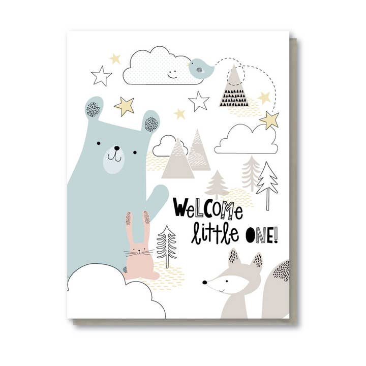 Little One Baby Card for wholesale by doodle bird design