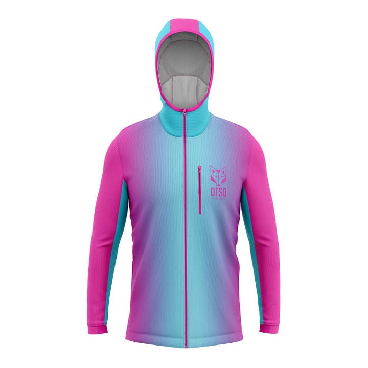 Moletom esportivo unissex rosa fluo azul claro por atacado de OTSO
