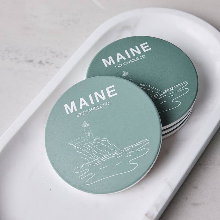 Sky Candle Co. - Wholesale Coasters - Maine Coaster1