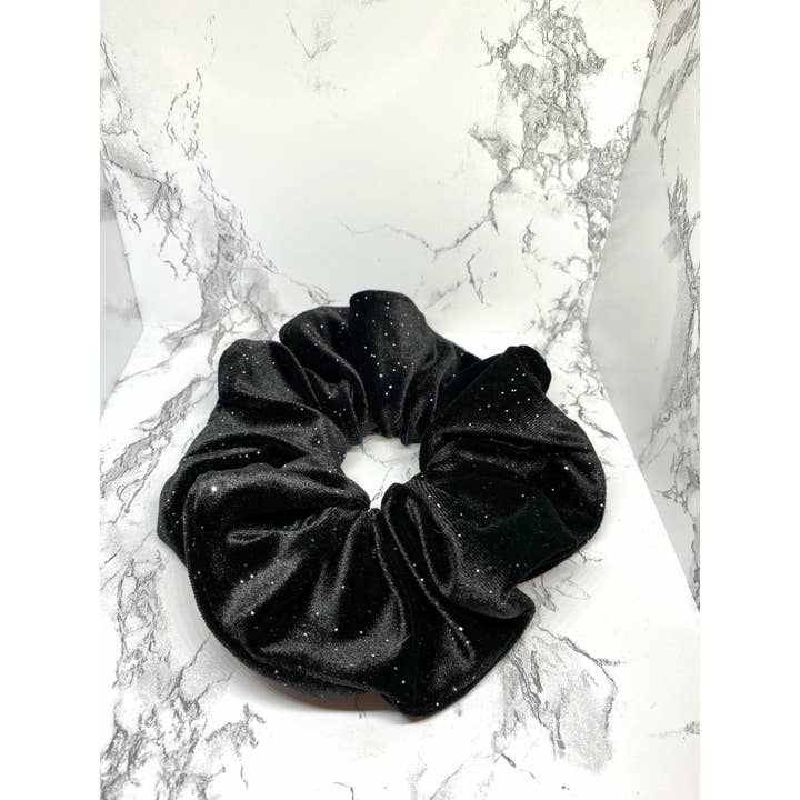 Enchanted Scrunch – Engroshandel Scrunchie – Kvinder – Sort Sparkle Velvet Scrunchie