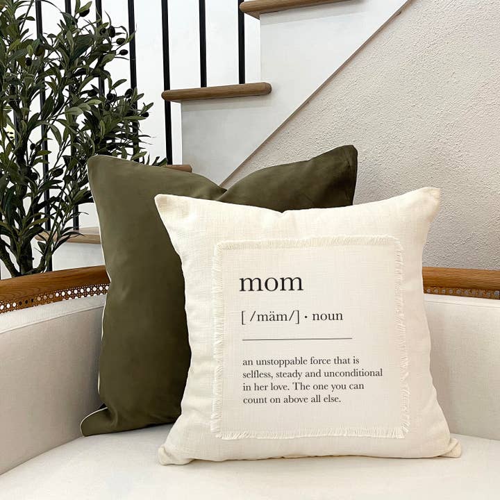 Second Nature by Hand - Wholesale Throw Pillow Cover - Mom definition MS Natural Pillow Shell1