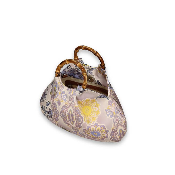 Bonfanti - Wholesale Crossbody Bag - Women's - COROLLA PICCOLA - Bag with bamboo tips and handles7