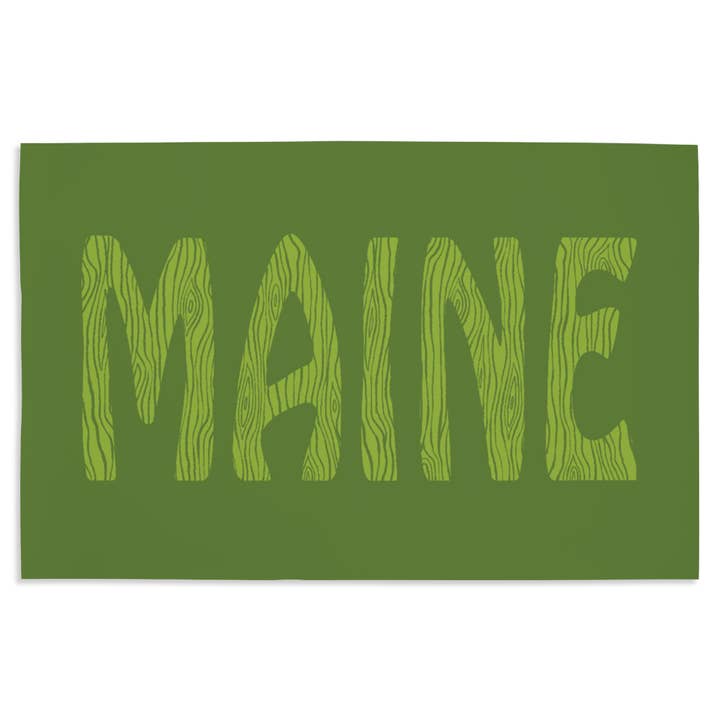 GICLEE PRINT Maine, Outdoor Typography, Woodgrain Type for wholesale by Lantern Press