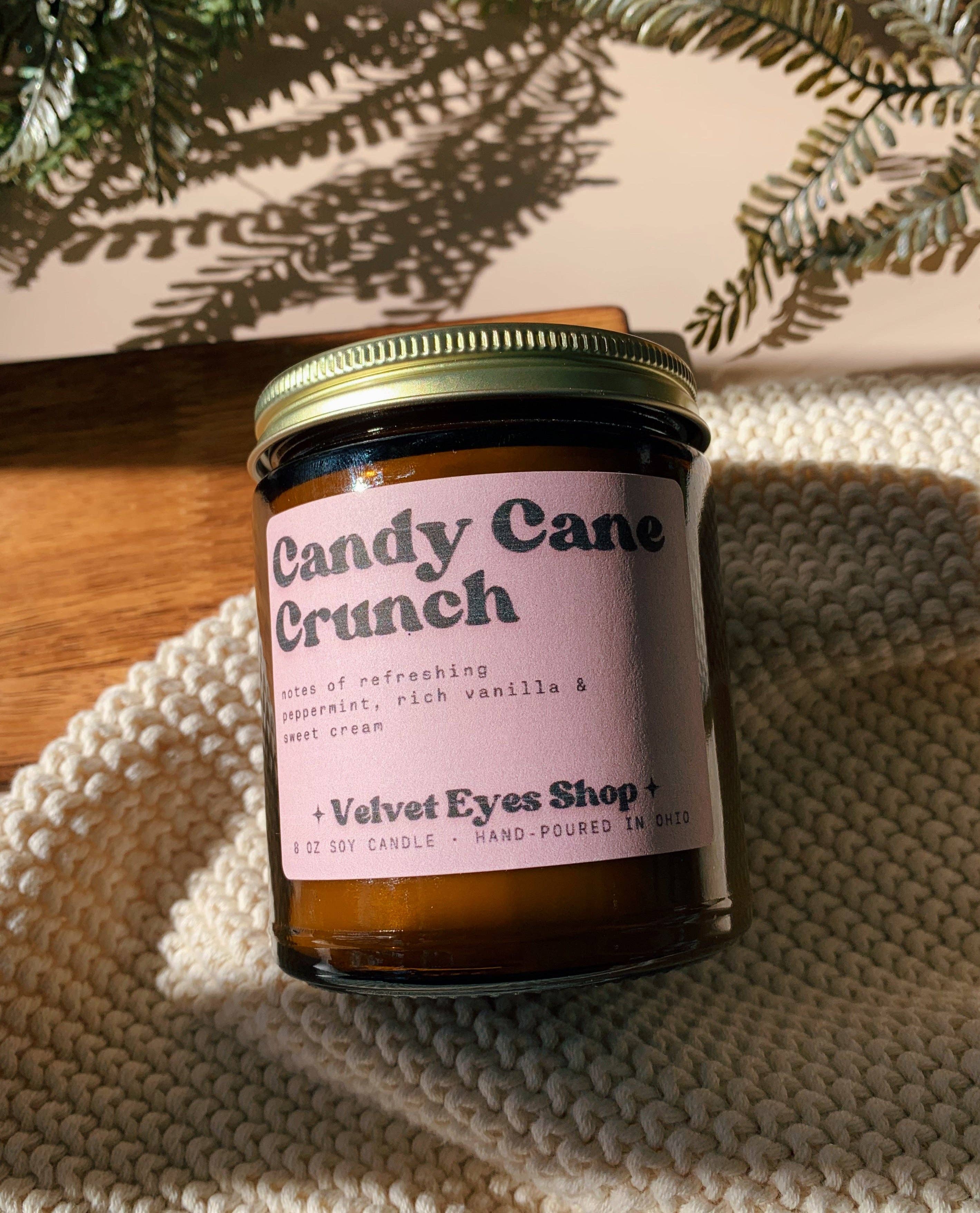 Velvet Eyes Shop - Wholesale Jar/Filled Candle - Candy Cane Crunch Soy Candle1
