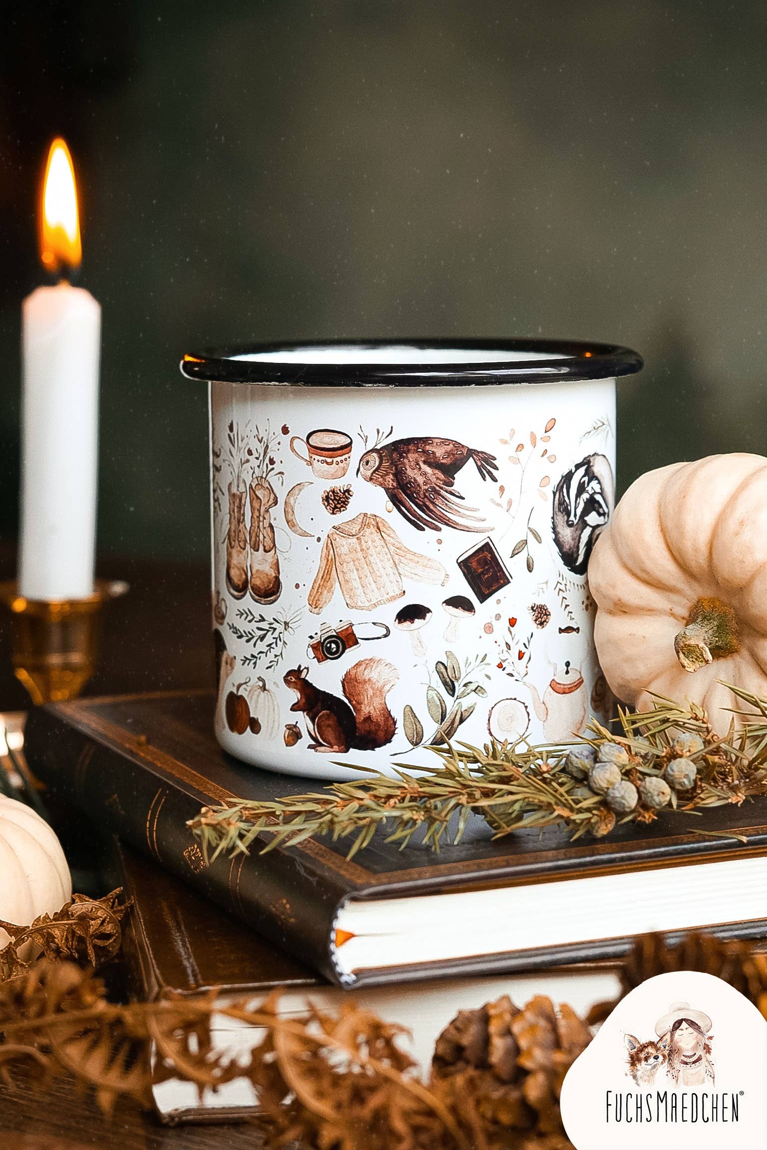 FuchsMaedchen - Wholesale Coffee Mug - Enamel Mug Forest Walk1