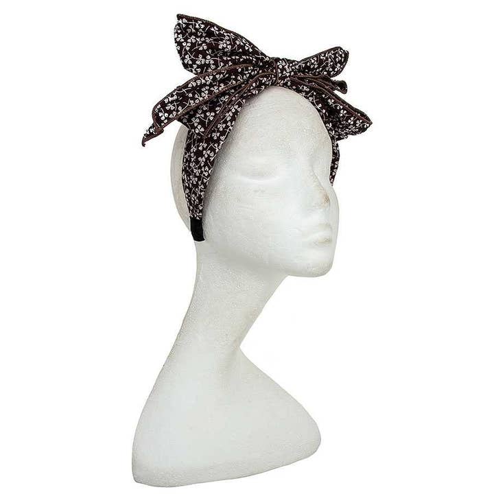 anbfashion - Wholesale Fashion Headband - Women's - CLOVER PRINT BOW HEADBAND 6602
