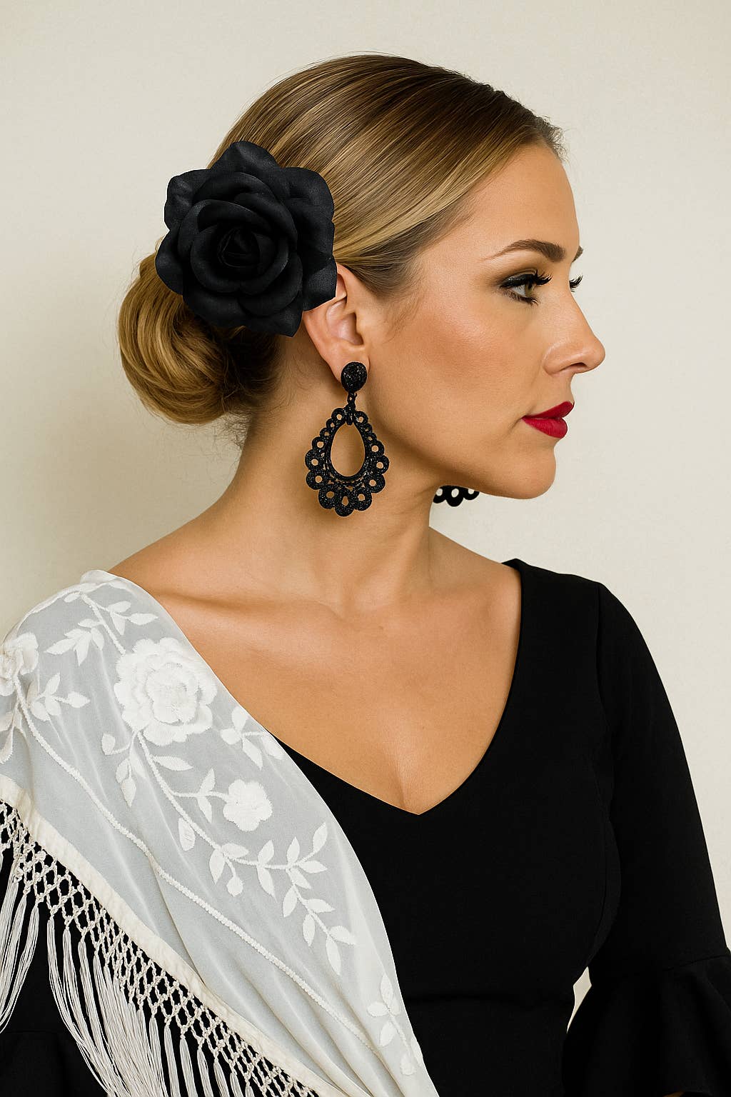 Wild & Free - Wholesale Hair Accessories Set - Women's - Flamenco Hair Flower from Seville